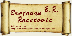 Bratovan Račetović vizit kartica